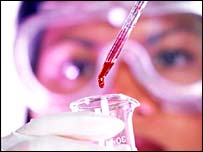 正在做试验的学生