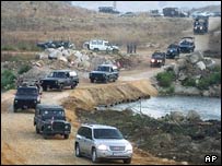 ستون نظامی ارتش لبنان در حال حرکت به جنوب