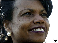 A secretária de Estado americana, Condoleezza Rice