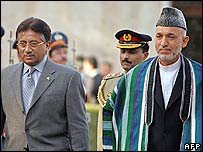 کرزی و مشرف