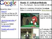 Página do Google Video beta com resultado de uma busca