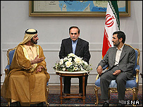 نخست وزیر امارات و محمود احمدی نژاد