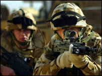 Soldado britânico no Iraque