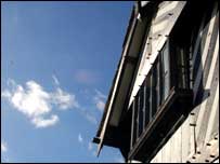 Shibden Hall and blue sky