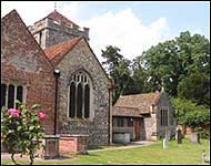 The Church of St Giles with Thomas Gray's tomb 