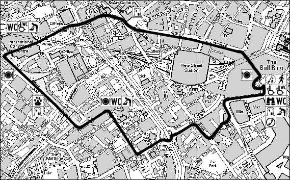 Map of Birmingham city centre