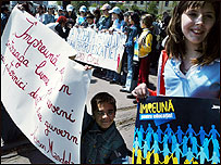 罗马尼亚小学生与全球推广教育活动组织者