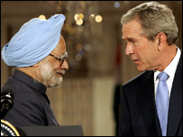 मनमोहन सिंह और जॉर्ज बुश