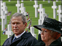 جورج بوش و ملکه هلند