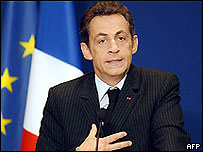 O presidente da França, Nicolas Sarkozy