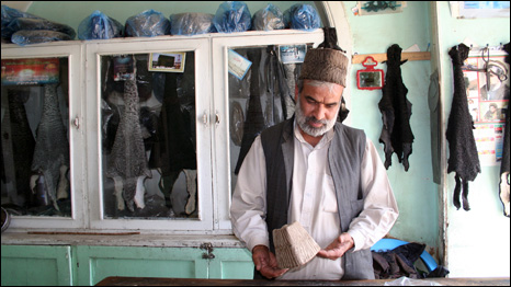 A traditional hat maker in Kabul