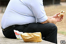 An overweight person