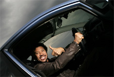 Singer Lionel Richie on Top Gear, the BBC's motoring magazine show