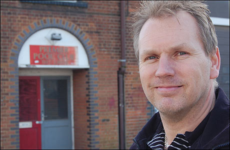 Richard Robinson outside the Premier Pool Club/QJam building