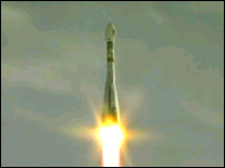 lançamento do foguete Soyuz