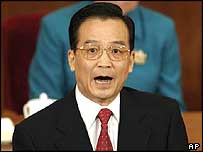 O primeiro-ministro da China, Wen Jiabao