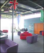 The foyer in Playbox 