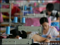 Çin'de kadın işçiler