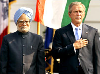 मनमोहन सिंह और जॉर्ज बुश