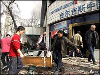 Nạn hôi của ở một cửa hàng ở Kyrgyzstan