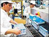 Dây chuyền sản xuất của Vinamilk