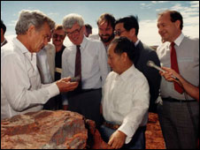 霍克同胡耀邦會面