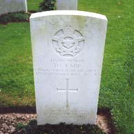 Donald Lade's gravestone found in German war cemetary 1999