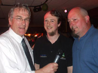 Paul Dowson and Kev Barks with Laurence reed