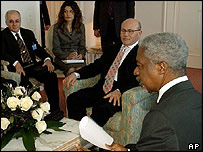 Kofi Annan ve Kıbrıslı heyetler