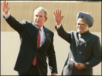 मनोहन सिंह और जार्ज बुश