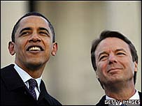 Barack Obama (esq.) e John Edwards