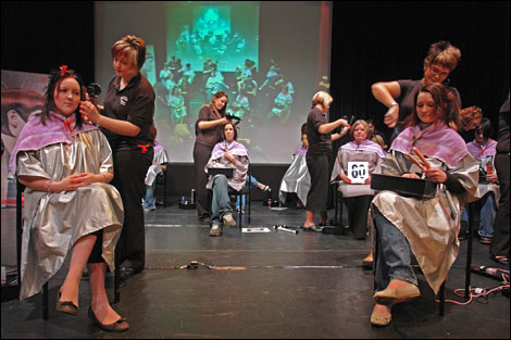 Wiltshire College Hairdressing - students comp