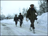 श्रीनगर में बर्फ़बारी