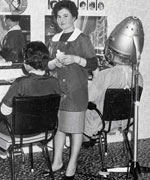 Nilda Iaciofano working in "Lina" hairdressers, 1967