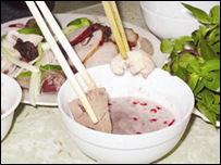 Lòng chấm mắm tôm