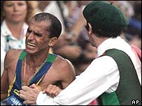 Vanderlei de Lima e o padre Cornelius Horan