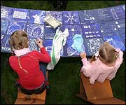 sketching with chalks