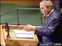 Presidente dos EUA, George W. Bush, na ONU