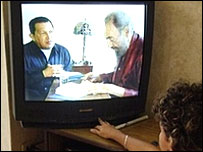 Fidel Castro ve Hugo Chavez