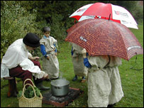 Medieval cooking with Bicton School