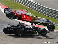 تصادف در فرمول یک