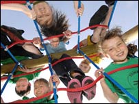 Children on a Climbing frame