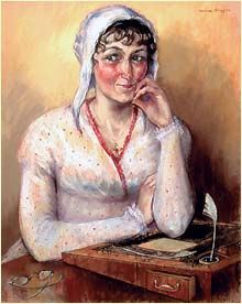 Jane Austen as imagined by Melissa Dring.