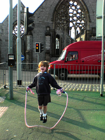 Girl Skipping by Jenny Matthews