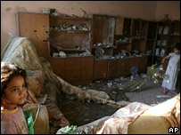 یک خانه در شهرک صدر پس از حمله نیروهای آمریکایی