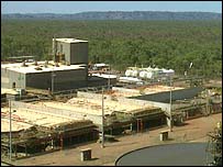 Mina de urânio no parque de Kakadu, na Austrália