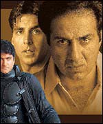 Akshay Kumar,  Sunny Deol & Munish Kholi  