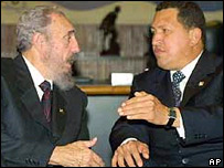 Fidel Castro e Hugo Chávez