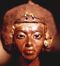 Image showing a woodern carving depicting Queen Tiy