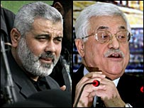 Ismail Haniya e Mahmoud Abbas